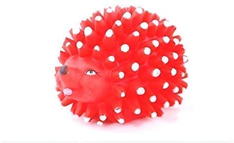 Psk Natural Rubber Vinyl Cute Colorful Hedgehog Squeaky Toy For Puppy Dog