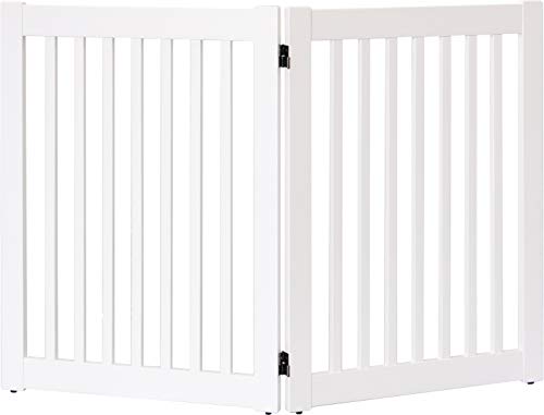 Highlander Series Solid Wood Pet Gates Are Handcrafted By Amish Craftsman  32Inch  High  2 Panel  White