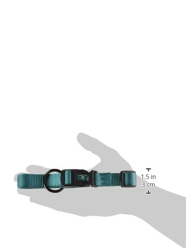 Hamilton Adjustable Nylon Dog Collar, Teal, 3/4'' x 16-22''