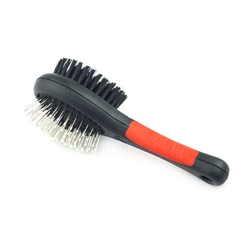 Pups&Pets Professional Double Sided Pin & Bristle Combo Brush For Dogs & Cats, Grooming Comb For Cleaning Shedding & Dirt Short 