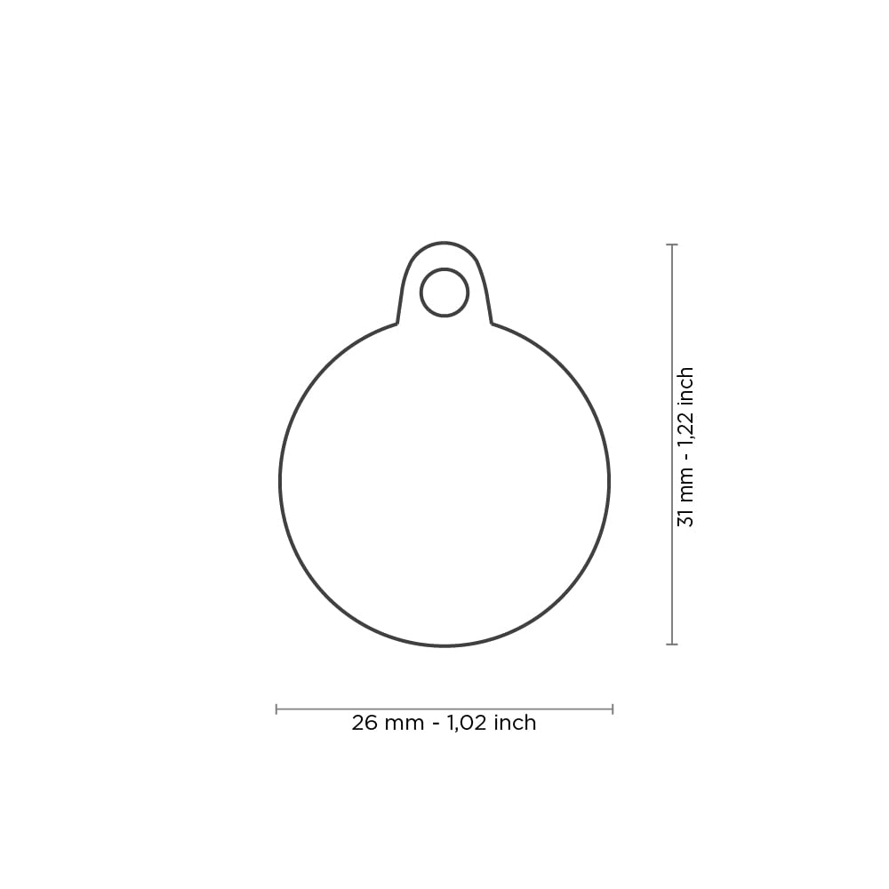 My Family Personalized Pet Id Tag Made In Italy, Yellow Circle, Free Engraving, Hand Enamelled In Metal, Basic Handmade Collecti