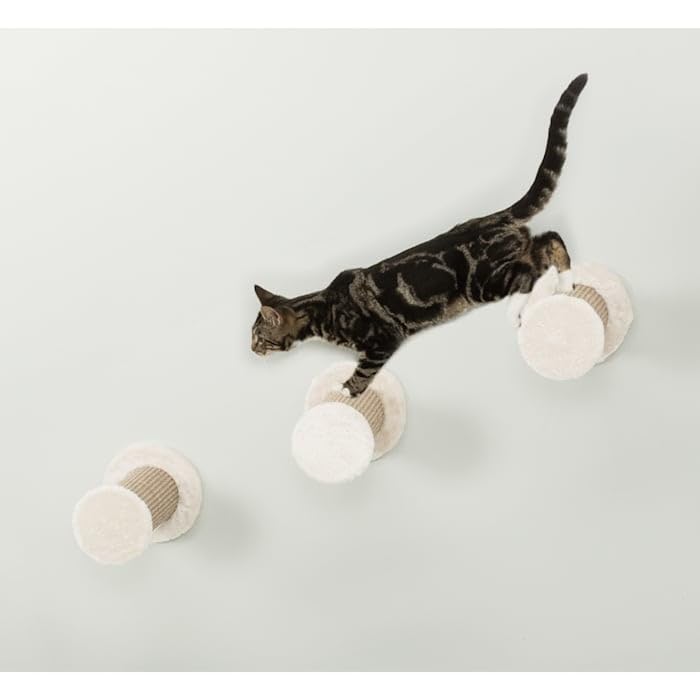 Trixie Wall Mount Xxl Cat Climbing Steps, Cat Furniture, Scratching Post, 3Pcs, Brown