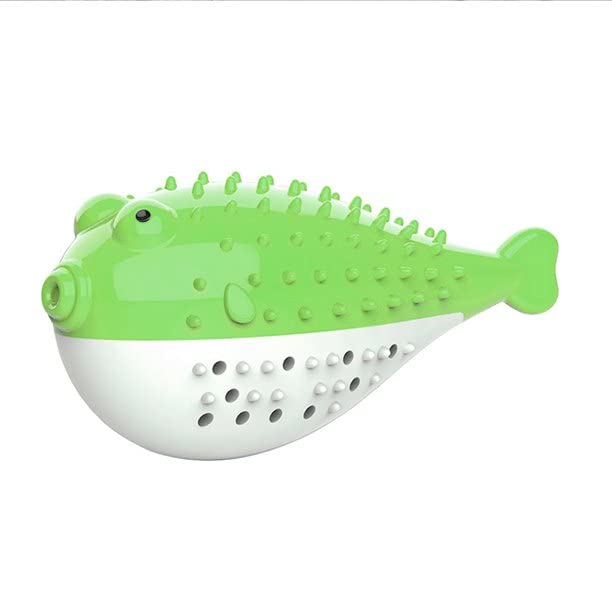 Pups&Pets Pet Cat Kitten Tpr Puffer Fish Toothbrush Catnip Molar Soft Bite Chew Play Toy  Color May Vary