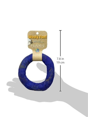 One Pet Planet Wool Dog Toy, 5-Inch, Blue