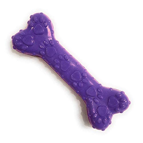 Psk Pet Mart Rubber Flavoured Puppy Bone Toy Spike Bone Chew Toy Teething Toy (Grip Bone) (Blue)