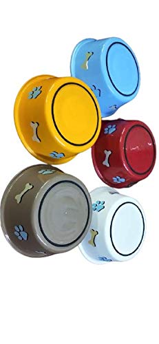 Elton Dog Stainless Steel Paw & Bone Cutie Bowls Buy Set Of 4 Bowls (Medium) For Rs.1196/ And Get Set Of 2 Standard Feeding Bow