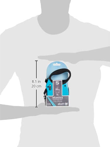 Alcott Rlsh Aa Sm Bl 16' Retractable Leash Up To 45 Lb, Small, Blue