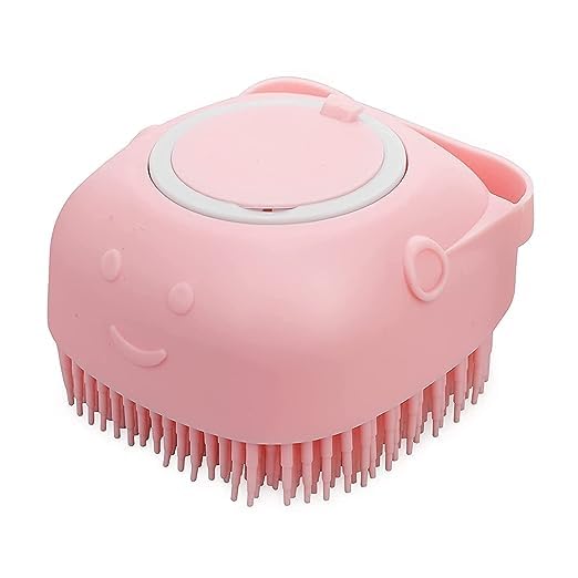 Pets Empire Grooming Brush, Pet Shampoo Bath Brush Soothing Massage Rubber Dog Bath Brush, Pet Massage Brush, Shampoo Dispenser,