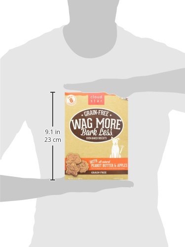 Cloud Star Wag More Bark Less Crunchy Grain Free Dog Treats, Peanut Butter & Apples, 14 oz. Box