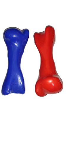 Psk Pet Mart Natural Rubber Bone Chew Toy For Dog , Puppy Teething Toy, 4 Inches, Colour May Vary