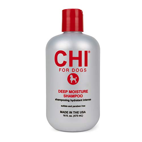CHI for Dogs Deep Moisture Shampoo, 16 Fl Oz - Best Moisturizing Dog Shampoo for Dry Skin, Sulfate & Paraben Free, pH Balanced, USA Made