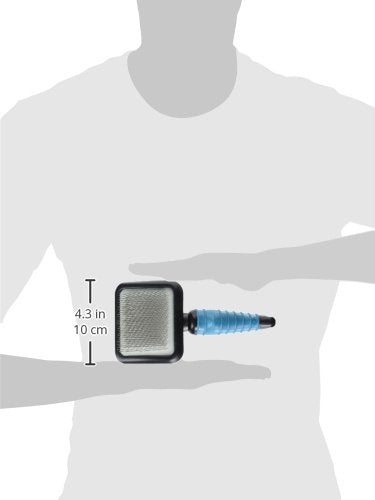 Master Grooming Tools Ergonomic Slicker Brush - Large 4"x3½" - Teal/Black - Durable Rubber - Model TP353 18