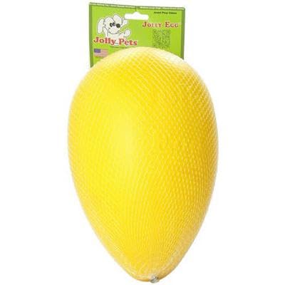 Jolly Pets Jolly Egg Dog Toy, 8 Inches/Medium, Yellow