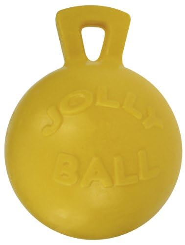 Jolly Pets Tug-N-Toss Dog Toy Ball With Handle, 8 Inches/Large, Blue