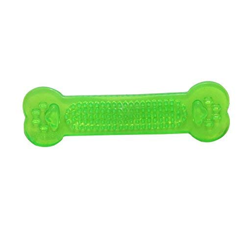 Psk Pet Mart Flexible Rubber Spike Bone Chew Toy |Dog Teething Bone | Dog Toy | Multicolor