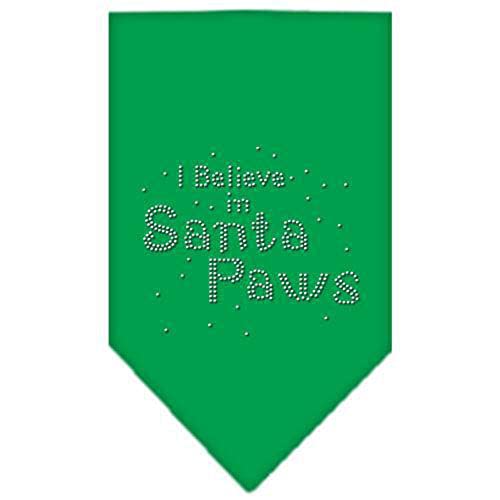 Mirage Pet Products Santa Paws Rhinestone Bandana, Large, Lime Green