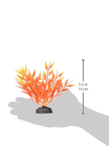 Marina Betta Fire Grass Plastic Plant, 5-Inch