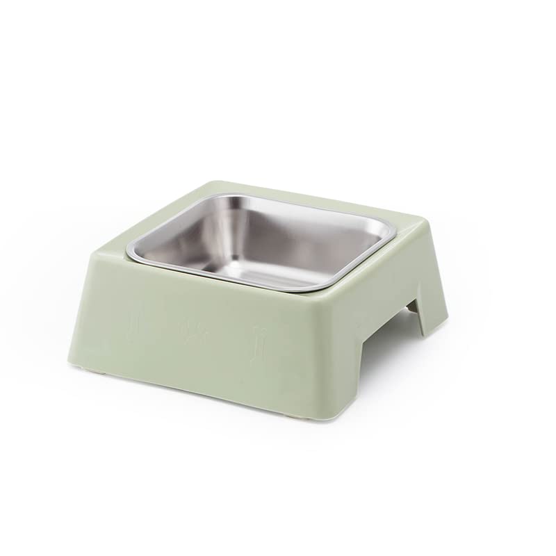 Pets Empire Square StainlessSteel Pet Bowl Food Water Feeder Puppy Drinking Dish Cat Dog Feeding Food Bowls Pets Food Container