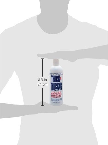 Chris Christensen Thick N Thicker Dog Conditioner, Pro-Vitamin Formula, 16 oz, White, Model 01262, Adds Volume for All Coat Types