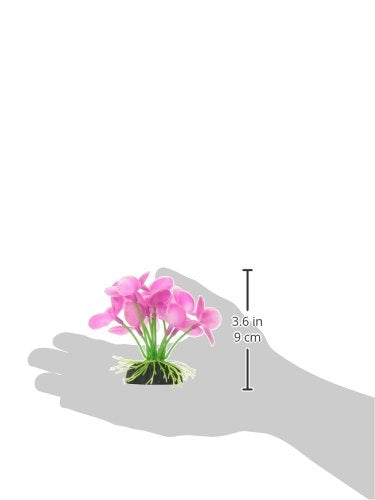 Marina Betta Pink Orchid Aquarium Plastic Plant, 2.75-Inch