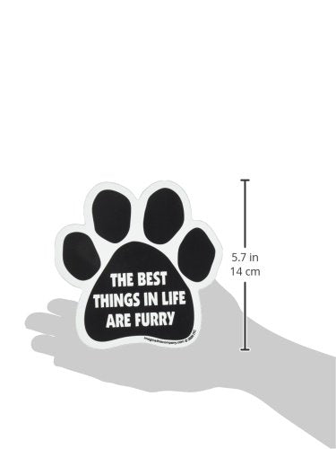 Imagine This Paw Car Magnet, The Best Things In Life Are Furry, 5-1/2-Inch By 5-1/2-Inch