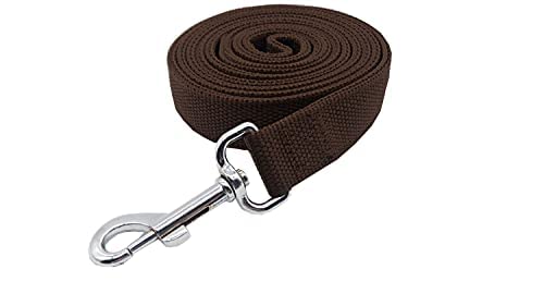 Strong Nylon Dog Leash - 1 X 2 Ft To 7 Ft Long, 1 Inch Wide For Medium And Large Dogs (Brown)