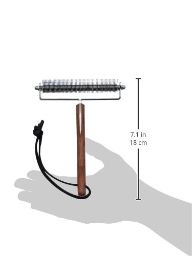 Mars Coat King Dematting Rake Tool for Horses, 60 Blade Extra Fine, Stainless Steel, Brown Wooden Handle, Model 99M-61560, Made in Germany