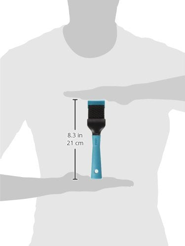 Master Grooming Tools Flexible Single Side Pet Slicker Brush With Hard Handle, Small, Teal