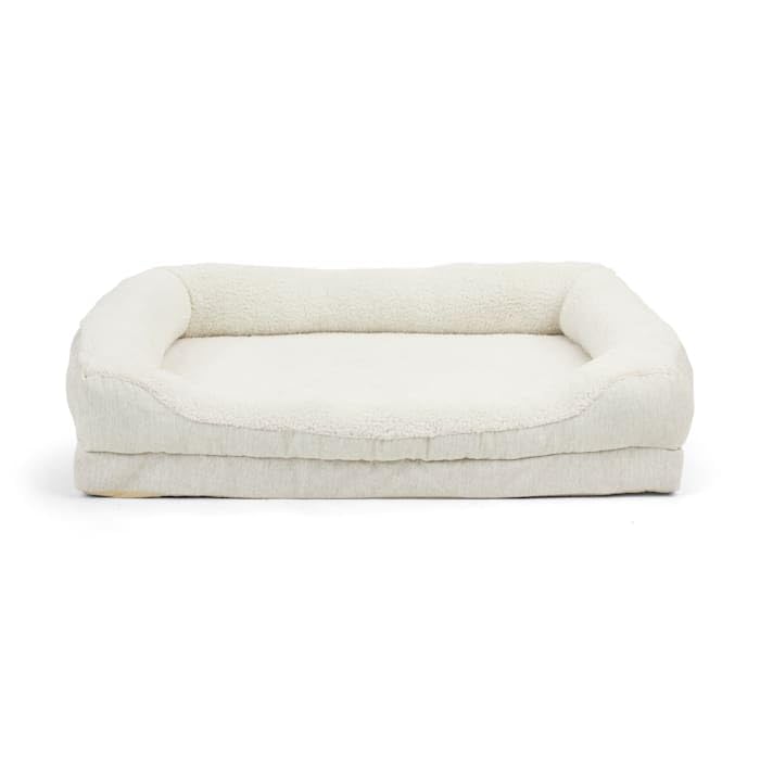 EveryYay Orthopedic Cuddler Dog Bed, Brown Mesh, 40"L x 30"W x 8"Th, Perfect for Cozy Snoozing