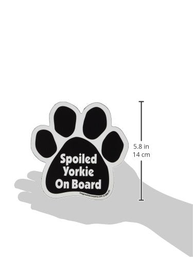 Imagine This Paw Car Magnet, Spoiled Yorkie on Board, 5-1/2-Inch by 5-1/2-Inch