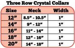 Dog, Puppy & Pet Fashion Collar, Three Row Clear Crystal Rimsets Lavender 14
