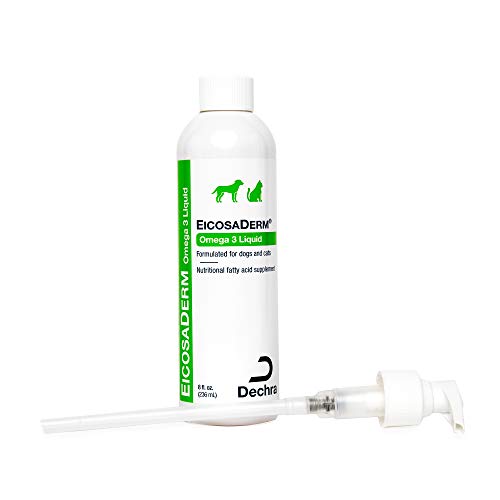 Dechra EicosaDerm Omega 3 Liquid - Nutritional Fatty Acid Supplement for Dogs & Cats, 8 Fl Oz