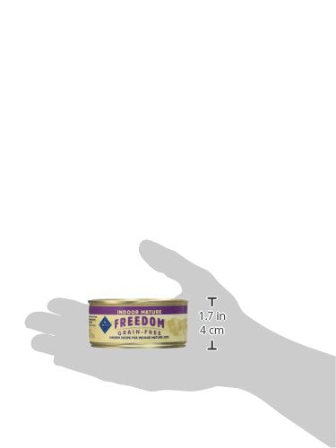 Blue Buffalo Freedom Grain-Free Wet Cat Food, Complete & Balanced Nutrition for Mature Indoor Cats, Made with Natural Ingredient