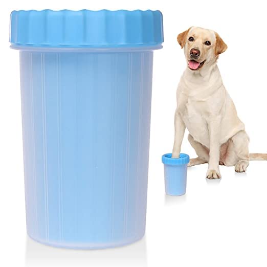 Dog Paw Cleaner | Silicone Muddy Paw Washer With Super Soft Bristles And Cover | 1 Piece (Small)