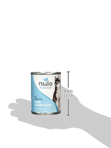Nulo Grain-Free Turkey, Salmon, & Chickpeas Recipe Adult Wet Canned Dog Food, 13 Ounce, 12 Cans