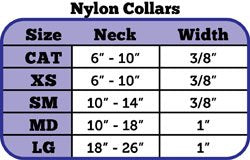 Mirage Pet Products Zigzaggy Rainbow Nylon Ribbon Dog Collar, Large