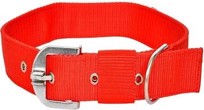 Japin Neck Collar Belts For Dog Comfortable Everyday 1.25 Inch Collar Belt For Dog (Red)