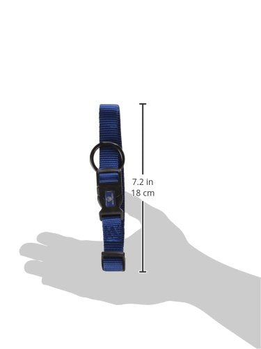 Hamilton Adjustable Nylon Dog Collar, Navy Blue, 3/4'' x 16-22''