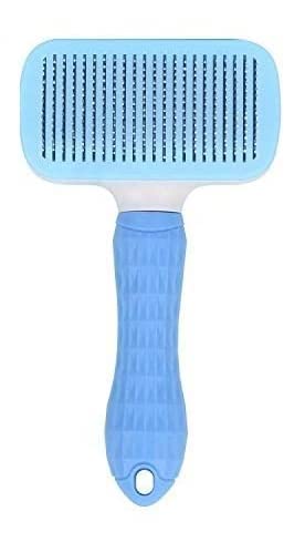 Dog & Cat Self Cleaning Slicker Brush With Ergonomic NonSlip Handle For Pet Grooming Gently Removes Tangled Matted Fur From Cat