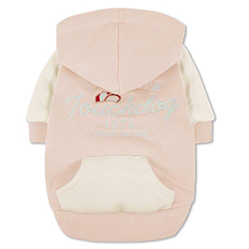 Touchdog Heritage Soft-Cotton Fashion Dog Hoodie , Small, Pink