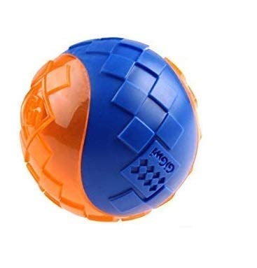 Rvpaws Solid/Transparent Squeaker Ball Dog Toy, Pet Toy Ball With Led Light (Colors May Vary, Large)