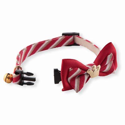 Necoichi Regal Crown Cat Collar (Red) With Bell Safety Breakaway Soft Lightweight For Cats Kitty Kitten Japanese Stylish Pattern, No.1 Seller In Japan