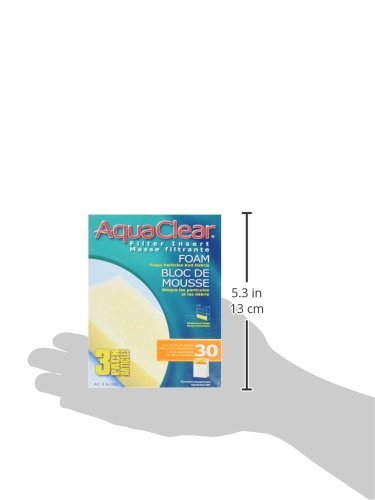 Aquaclear A1392 30-Gallon Foam Inserts,Black, 3-Pack