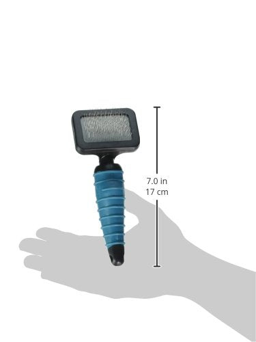 Master Grooming Tools Ergonomic Slicker Brushes - Molded Brushes for Grooming Dogs - Extra Small, 2 x 2, Teal/Black