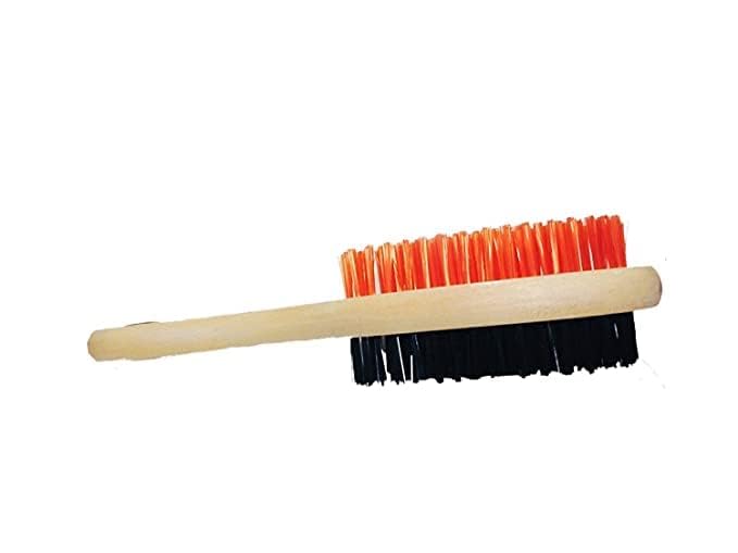 D&C Paws Pet Grooming Wooden Double Sided Hard Bristle Grooming Hair Brush Ideal For Cleaning Hair Dogs And Puppies (Colar May V