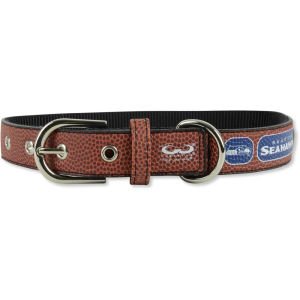 NFL Seattle Seahawks Classic Leather Football Collar, Toy