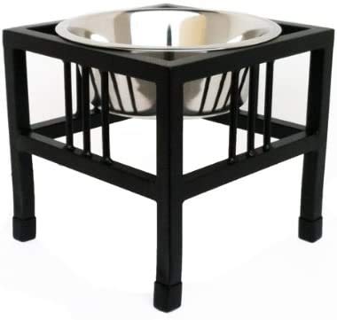 Pets Empire Pet Diner Elevated 1Bowl Raised Dog Food Feeder Diner For Dogs And Cats Stainless Steel Food Bowl Water Bowls With 