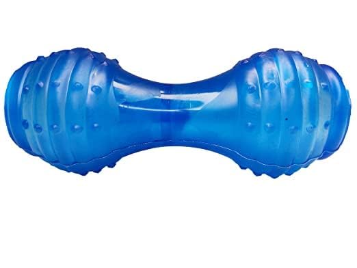 Furbies Non Toxic Silicon Rubber Flexible Dumbell Shape Hollow Dog Puppy Teething Chew Toy Increases Jaw Strength Small Medium L