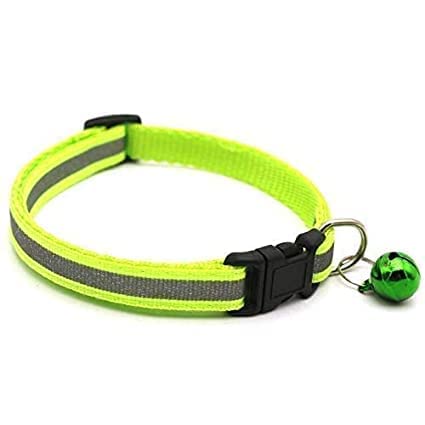 D&C Paws Durable Nylon Reflective Safety Neck Collar Belt And Bell With Adjustable Buckle Collar Set Ideal For Walking Dogs/Pupp