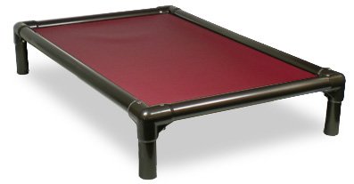 Kuranda Chewproof Dog Bed - Walnut PVC - 35'' x 23'' - Cordura Nylon - Burgundy